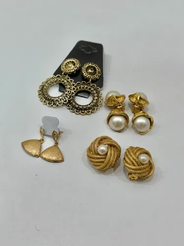 4 brincos vintage (2 brincos de pressão) 