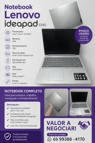 Notebook Lenovo i3