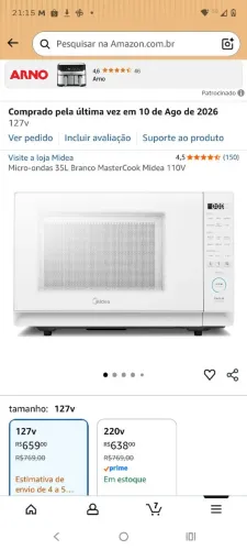 Microondas Midea novo