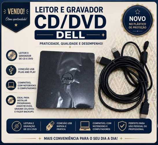 Vendo leitor e gravador de CD e DVD 