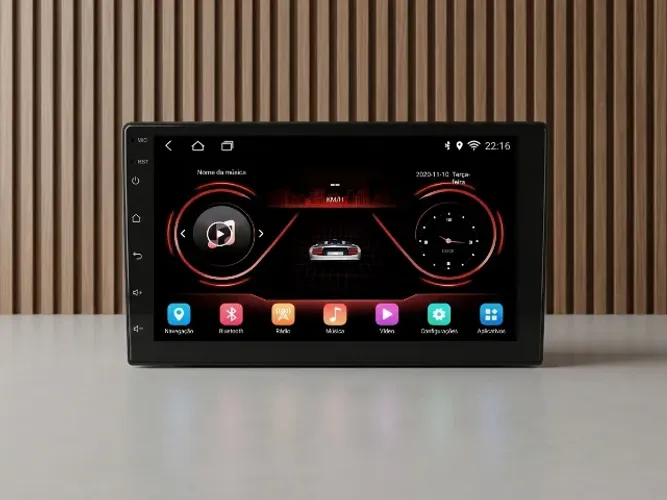 Multimídia 2Din 7 polegadas Android 2GB RAM 32GB CarPlay