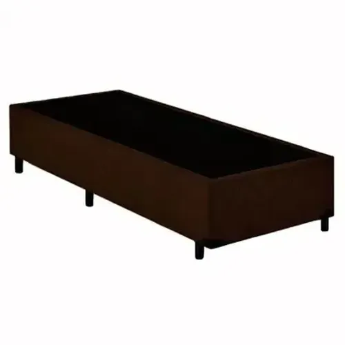 Cama Box Solteiro SuedeCama Marrom 88x188x42cm / entrega hoje