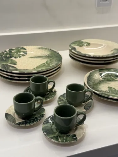 Conjunto de Jantar Porto Brasil Mônaco Travattura - Cerâmica Feldspática