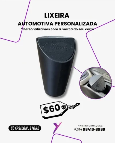 LIXEIRA AUTOMOTIVA PERSONALIZADA