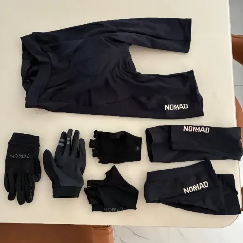 Kit Ciclismo Nomad Sports - Bermuda, Luvas e Manguito