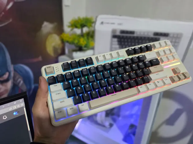 Teclado Mecânico sem fio Attack Shark X87 - NOVO