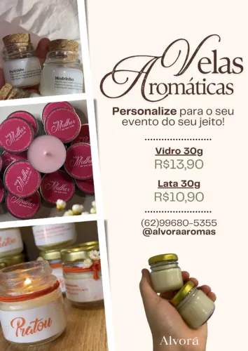 Velas aromáticas personalizadas