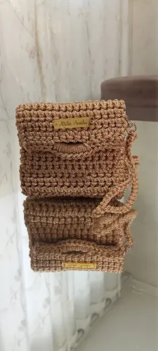 Bolsa de Crochê Artesanal Premium com Alça - Nova / Perfeito Estado