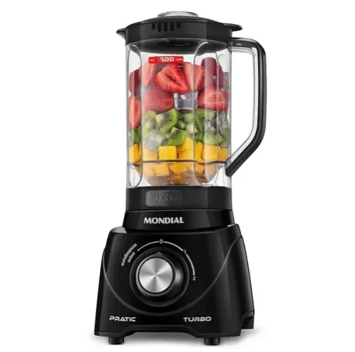 Liquidificador MONDIAL Pratic Turbo, 550W, 110V | Preto, L-98-B