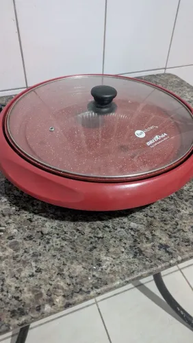 Panela elétrica chapa Grill antiaderente Marca Britânia Fun Kitchen