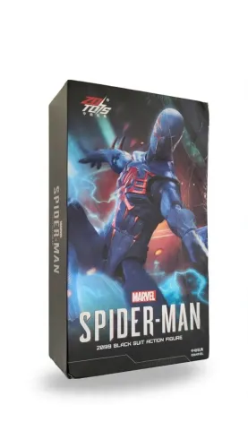 Boneco Spider-Man Homem aranha 2099 Black Suit ZD Toys Marvel - Caixa Avariada / Lacrado
