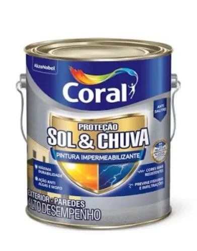 Tinta Coral Sol e Chuva - pintura impermeabilizante VERDE ESCURO