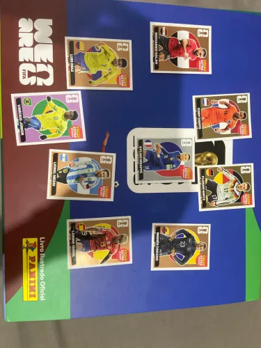 Figurinhas extras da copa 2026 messi,mbappe,vini jr, lamine yamal, bronze prata ouro