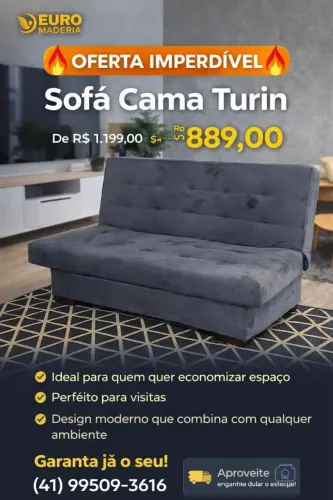 Sofá Cama Turin - Novo