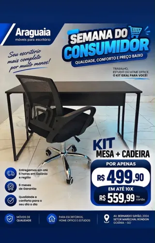 Kit Mesa e cadeira líder