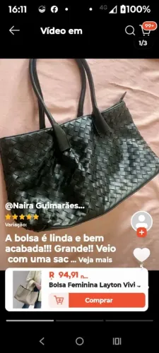 Bolsa preta linda