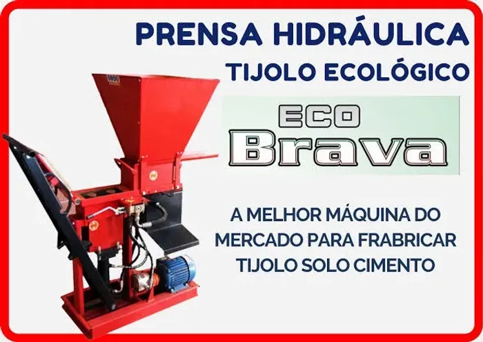 Máquina de Tijolo Ecológico hidráulica EcoBrava