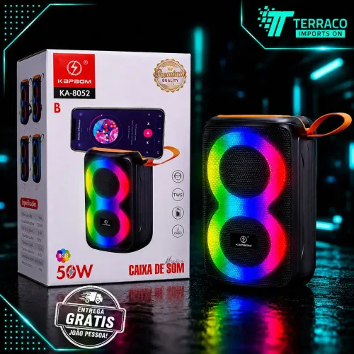 CAIXA DE SOM RGB KAPBOM KA-8052