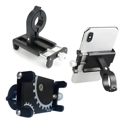 Suporte De Celular Para Bicicleta Bracket Movel Prateado. ENTREGA NA PRAIA DA COSTA/ITAPOÃ