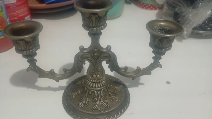 Castiçal antigo 3 velas