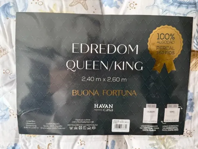Edredom Havan Casa - Buona Fortuna Queen Size - 100% algodão de 180 fios