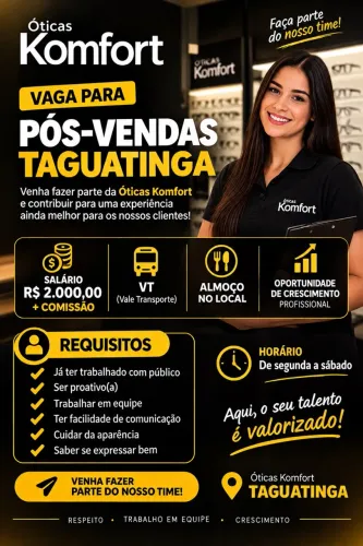 Pós vendas Oticas Komfort