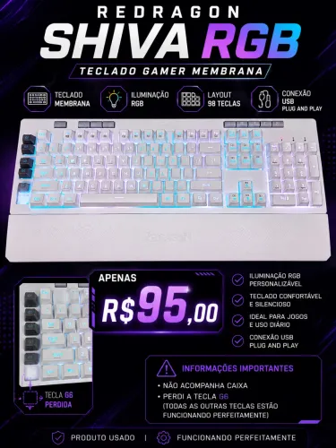 Teclado Redragon Shiva RGB