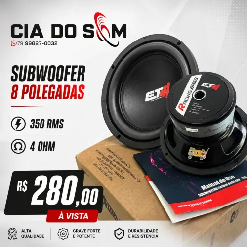 Sub 8 polegadas novo lacrado