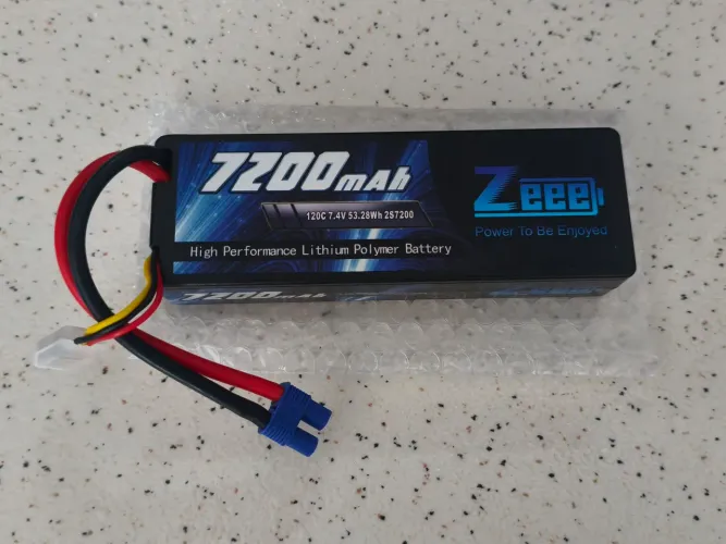 Bateria Lipo Hard Case 2S, 7200 mAh, 7,4V 120C nova !