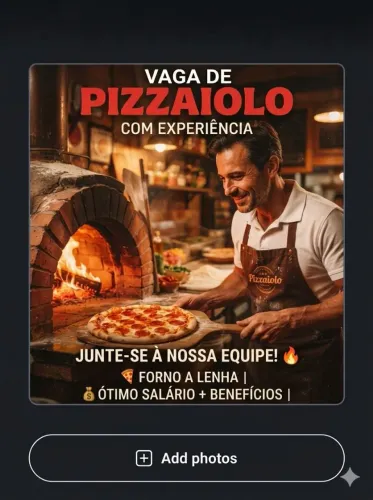 Vaga para pizzaiolo