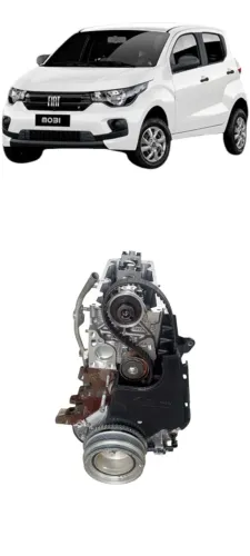 Motor Parcial Fiat Mobi Palio Uno 1.0 8v Evo Flex 2016 2023