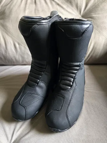 Bota feminina moto motociclista X11 Celeste cano médio 35