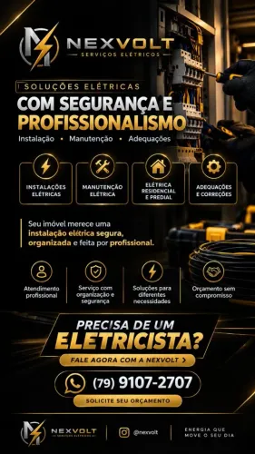 ? NexVolt | Eletricista Profissional - Instalações, Manutenção e Orçamentos