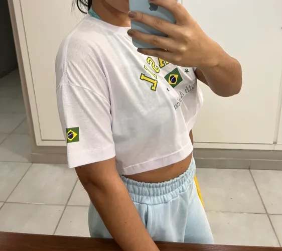 Cropped Brasil feminino 