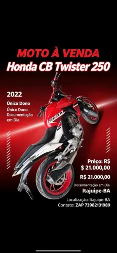 MOTO HONDA CB TWISTER 250F ABS