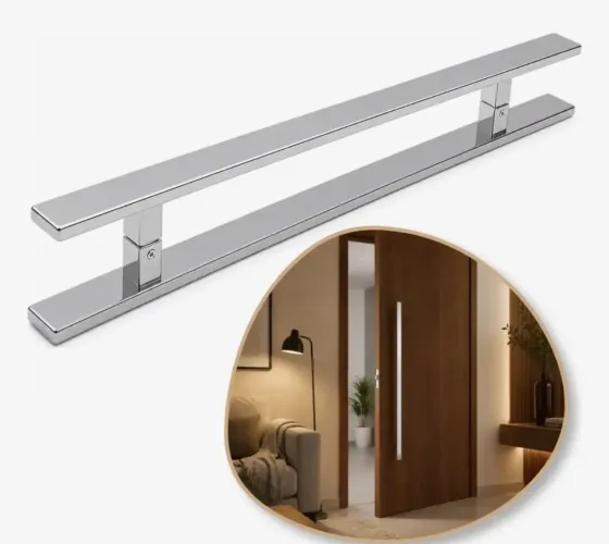 Puxador para porta pivotante Inox Escovado 60cm