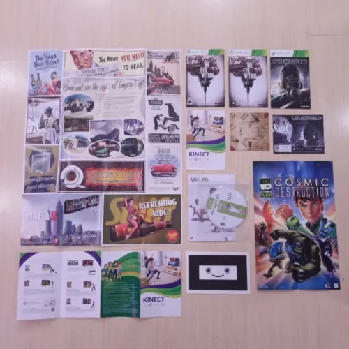 LOTE COM POSTER + MANUAIS E FOLHETOS ORIGINAIS DE JOGOS DE ÉPOCA X BOX - NINTENDO WII ETC