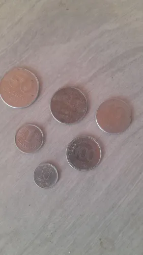 *Lote 6 Moedas Antigas Cruzeiro 1981 a 1993 - Soledade*