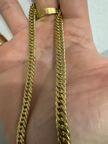 Corrente Groumet de ouro 29.44g 18k procedência garantia eterna
