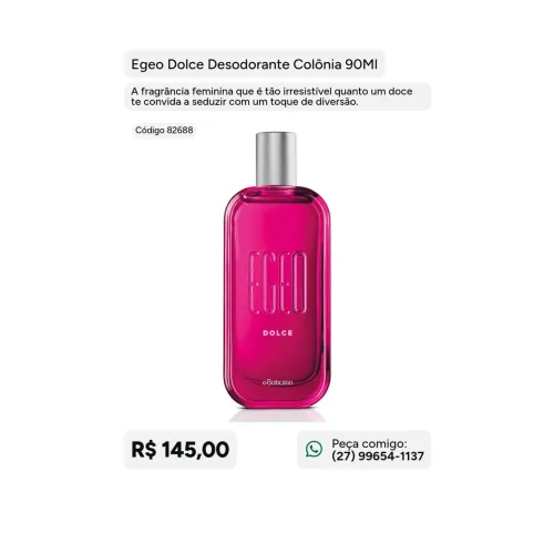 Egeo Dolce Desodorante Colônia 90Ml - PROMOÇÃO