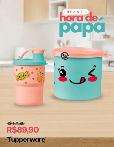 Kit Tupperware hora do lanche.