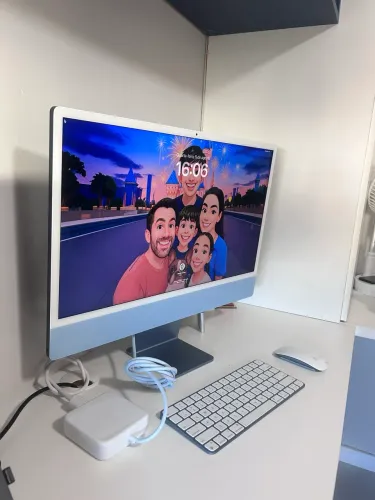iMac 24? M3 Retina 4.5K Azul | 8GB RAM | SSD 256GB | Completo