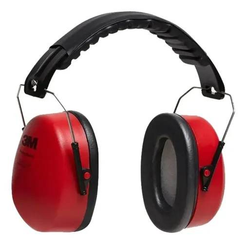 Protetor 3M Pomp Muffler abafador de ruídos tipo concha 20db cor vermelho<br>