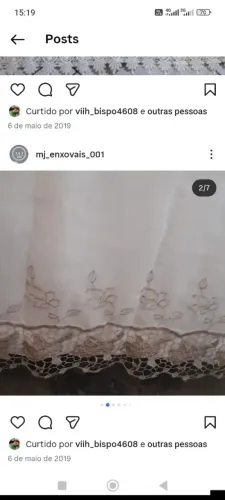Conjunto de cama bordada
