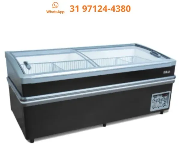 Ilha de Congelados 2,20M Vidro Curvo Polar