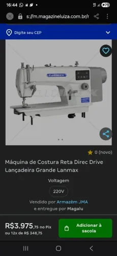 Maquina de costura reta Lanmax