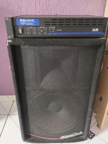 Potência e caixas de som profissional