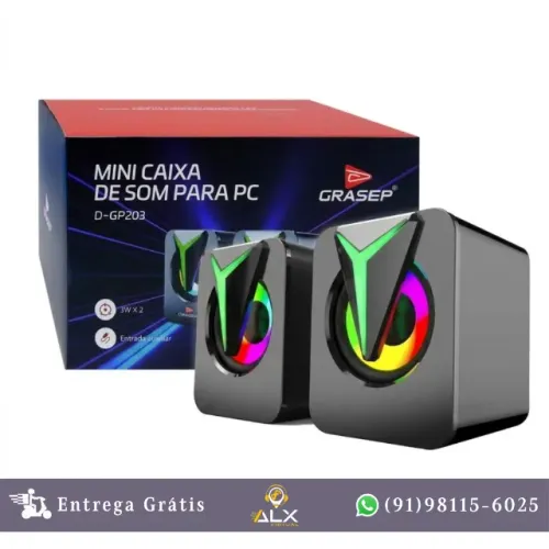 Caixa de Som para Pc/notebook 6w D-gp203 - Grasep *ENTREGA GRÁTIS*