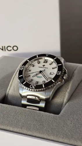 Relógio Venezianico Nereide Cerâmica Automático Branco