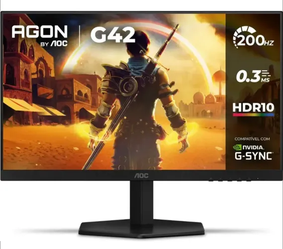 Monitor Gamer AOC AGON G42 24" 200Hz 0,3ms IPS HDR10 NVIDIA G-Sync 24G42HE